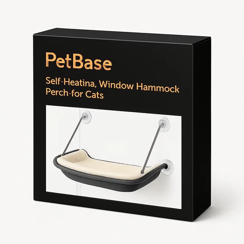 PetBase Self-Heating Window Hammock Perch for Cats