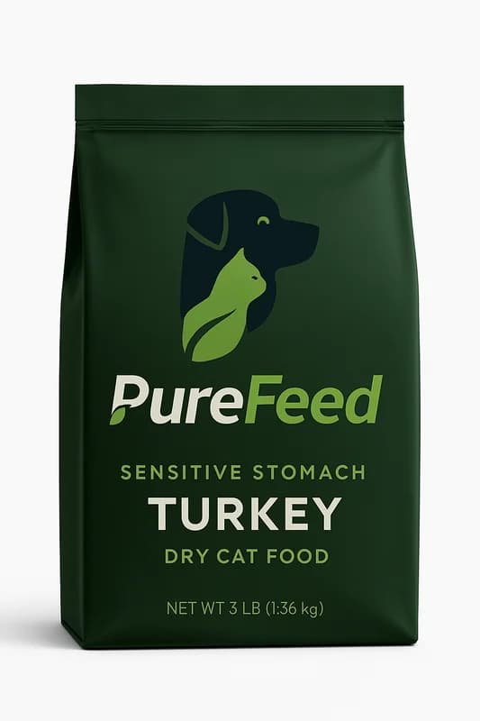 PureFeed Sensitive Stomach Turkey Dry Cat Food (3 lb)