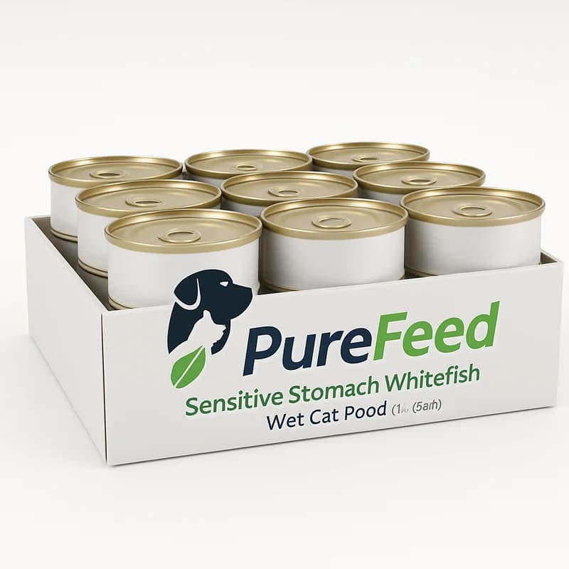 PureFeed Sensitive Stomach Whitefish Wet Cat Food (12-pack)