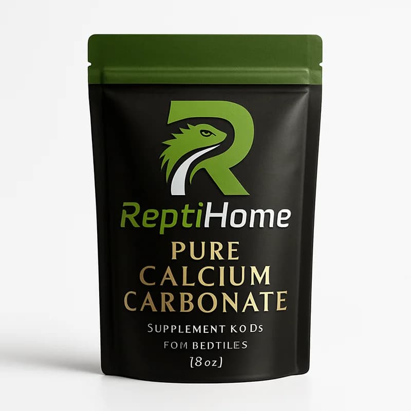 ReptiHome Pure Calcium Carbonate Supplement No D3 for Reptiles (3 oz)