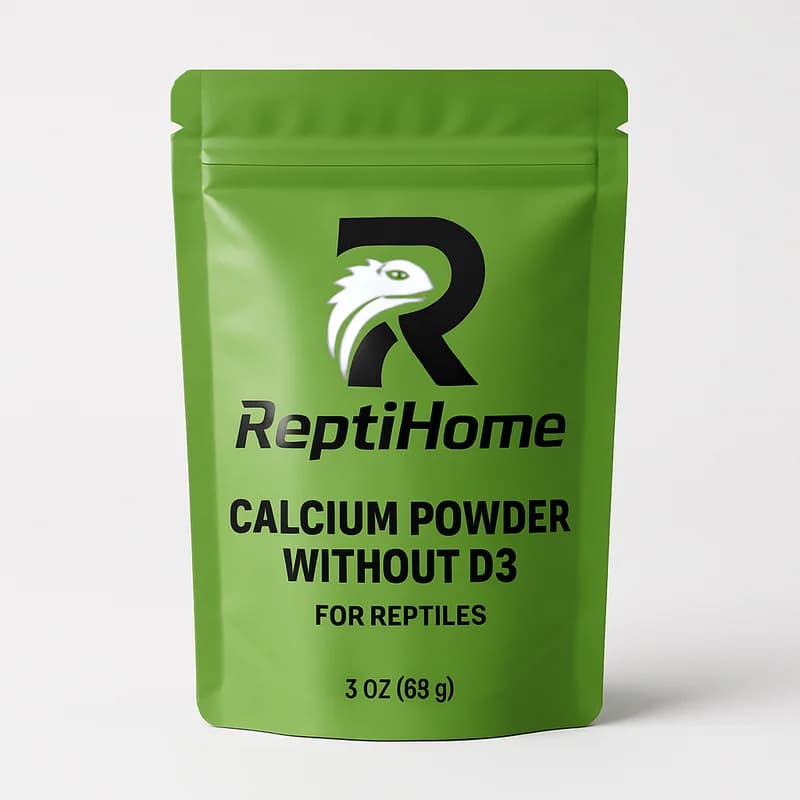 ReptiHome Calcium Powder Without D3 for Reptiles (3oz)