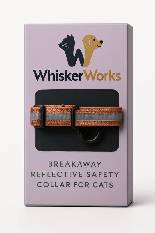 WhiskerWorks Breakaway Reflective Safety Collar for Cats