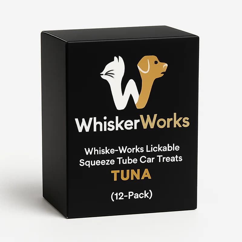 WhiskerWorks Lickable Squeeze Tube Cat Treats Tuna (12-Pack)