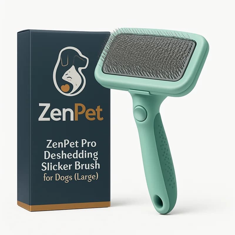 ZenPet Pro Deshedding Slicker Brush for Dogs (Large)