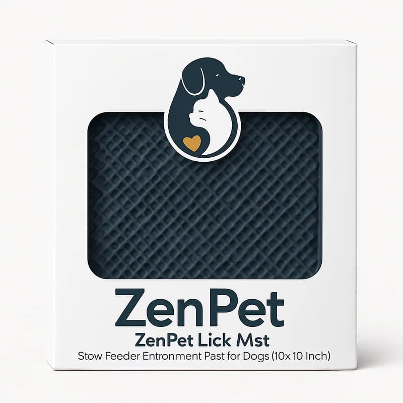 ZenPet Lick Mat Slow Feeder Enrichment Pad for Dogs (10x10 inch)