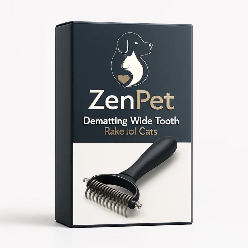 ZenPet Dematting Wide-Tooth Rake for Cats